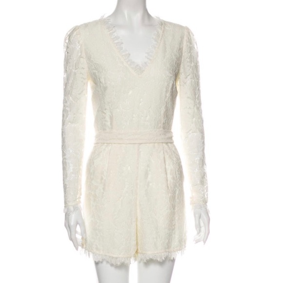 Temperley London Coco Ivory Lace Playsuit - Picture 2 of 11